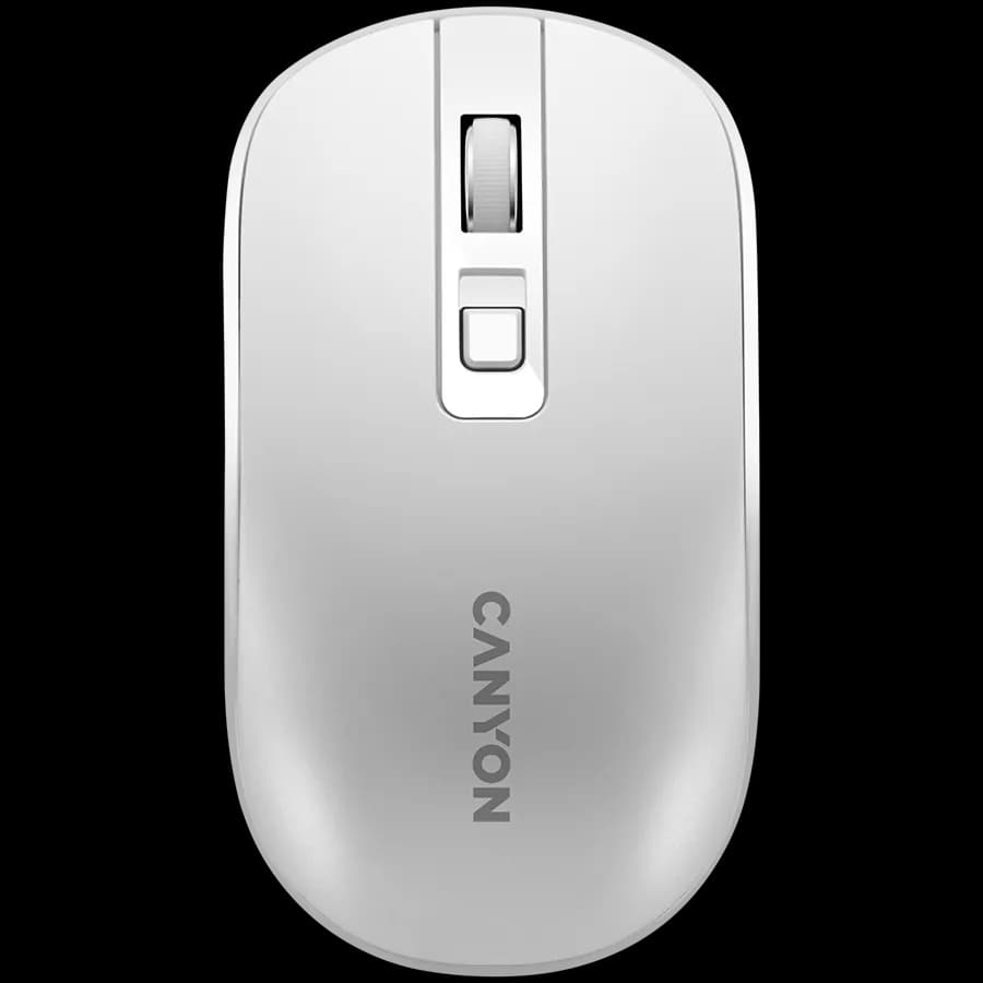 Canyon Mysz bezprzewodowa MW-18 Akumulator Perłowa Biała, zdjęcie 1 z 5