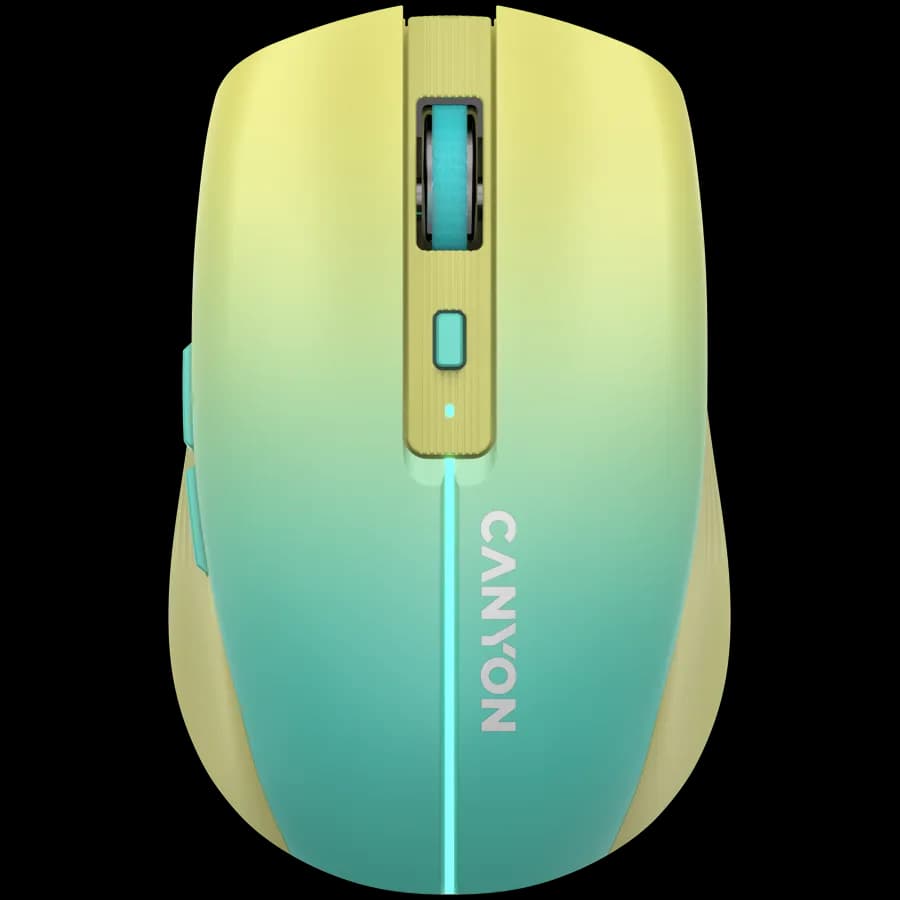 Canyon Mysz bezprzewodowa MW-44 Ładowanie USB-C Żółto - Niebieska, zdjęcie 1 z 6