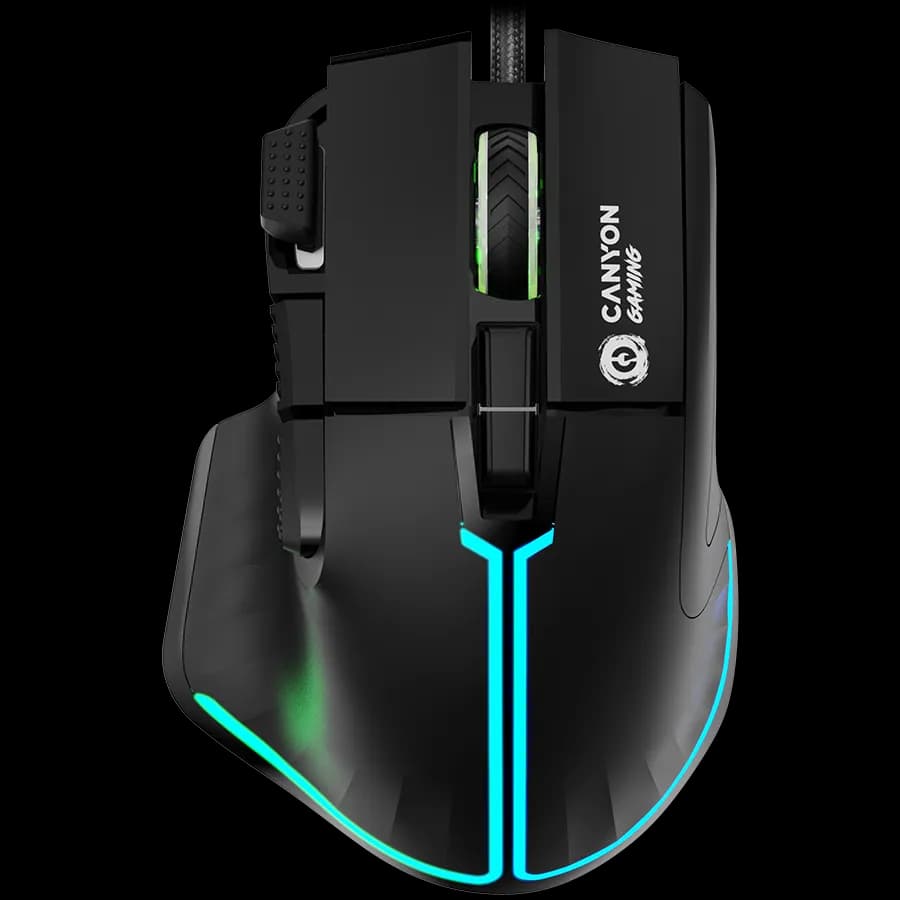 Canyon Mysz gamingowa Fortnax GM-636 RGB 9 Przyc. Przew. Czarna, zdjęcie 1 z 5