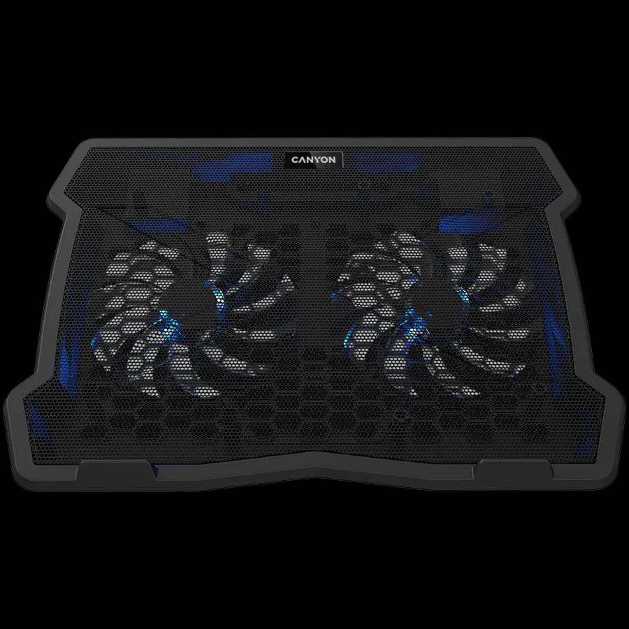Canyon Podstawka chłodząca NS03 2 Wentylatory 2USB LED Czarna, zdjęcie 1 z 4