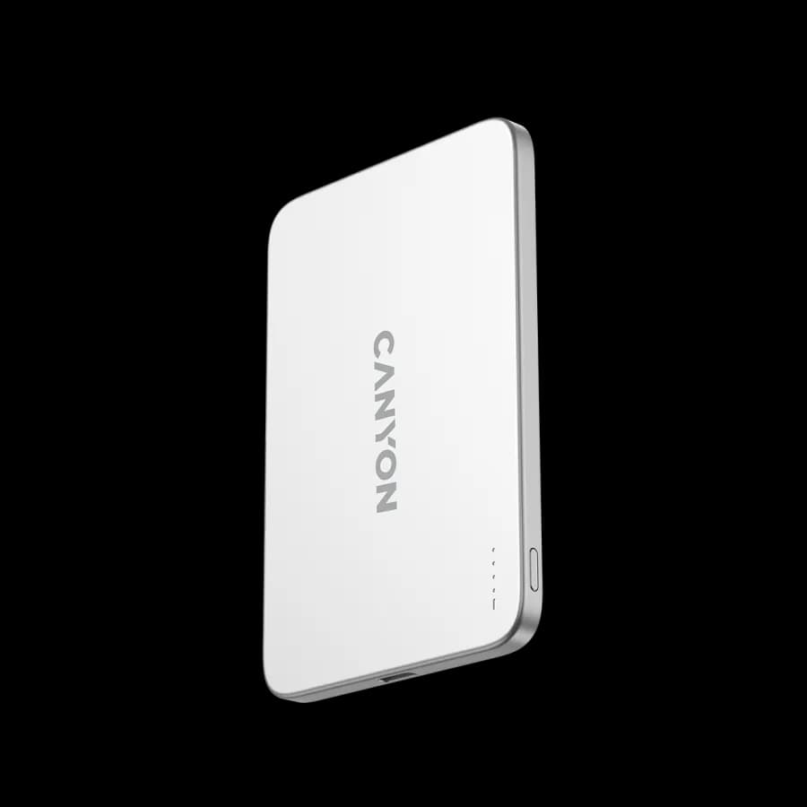 Canyon Powerbank magnetyczny 3000 mAh OnPower 503 Air USB-C srebrny, zdjęcie 1 z 5