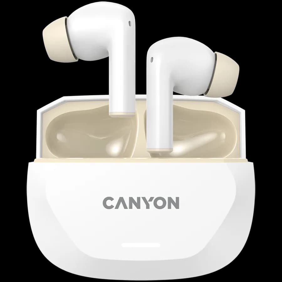 Canyon Słuchawki HEXAGON 7 TWS ANC+ENC Qi Biało-Beżowe, zdjęcie 1 z 4