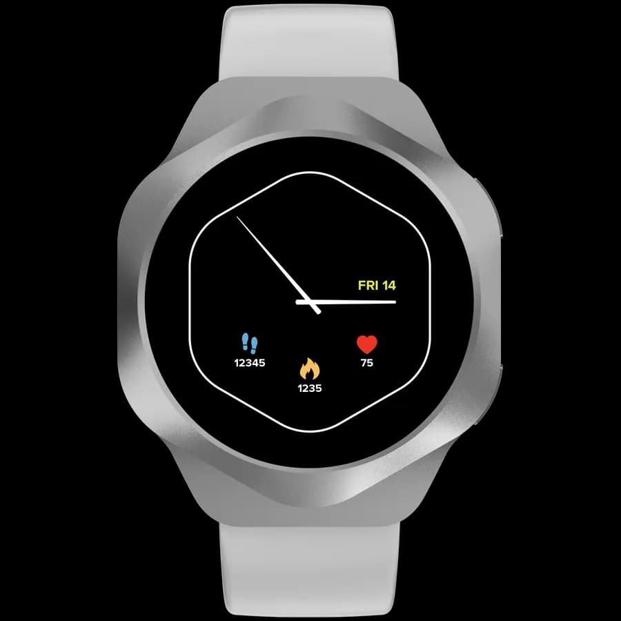 Canyon Smartwatch Hexagon 88 Rozmowy Bluetooth Srebrny, zdjęcie 1 z 5