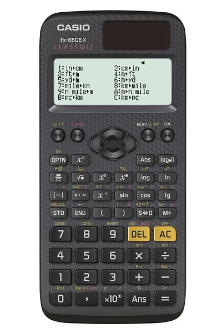 Casio FX-85CEX KALKULATOR NAUKOWY, BIUROWY, SZKOLNY, 379 FUNKCJI, 77X166MM, CZARNY