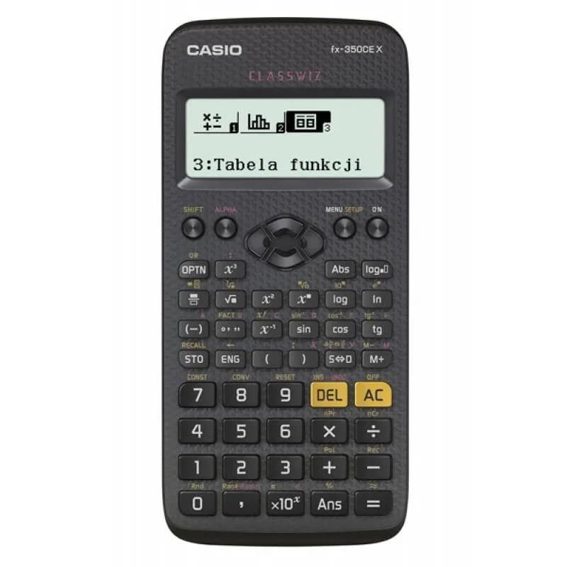 Casio KALKULATOR NAUKOWY FX-350CEX, 379 FUNKCJI, 77X166MM, CZARNY