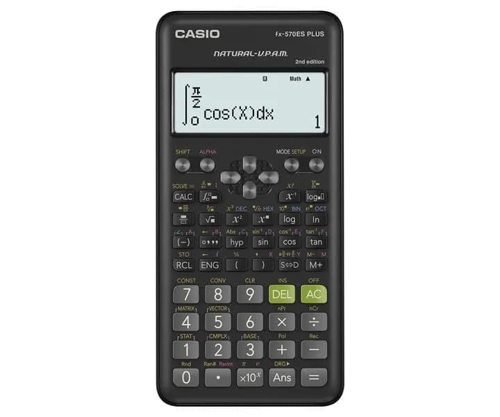 Casio KALKULATOR NAUKOWY FX-570ESPLUS-2-B, 417 FUNKCJI, 77X162MM, CZARNY