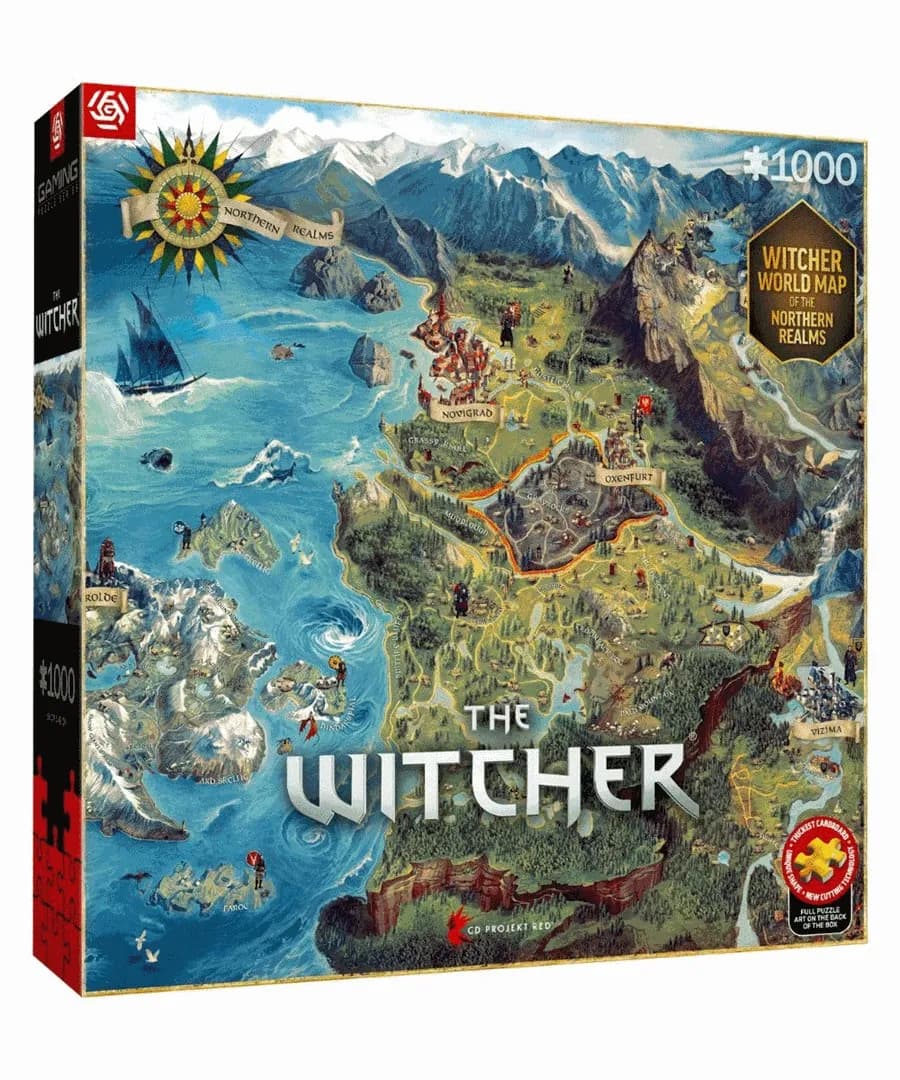 Cenega Puzzle Good Loot: The Witcher - The Northern Realms Map, 1000 elementów, zdjęcie 1 z 5