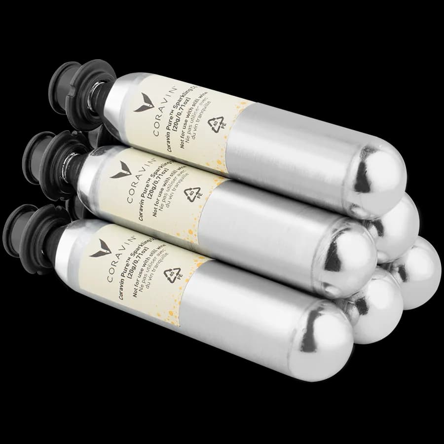 Coravin Pure Sparkling, zestaw kapsułek z CO2, 6 szt
