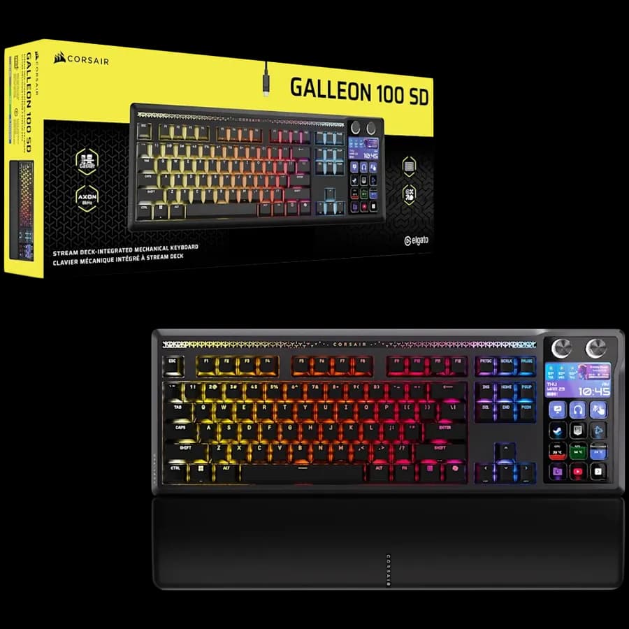 Corsair GALLEON 100 SD RGB Mechanical Gaming Keyboard, Backlit RGB LED, CORSAIR MLX Pulse, Black, zdjęcie 1 z 2