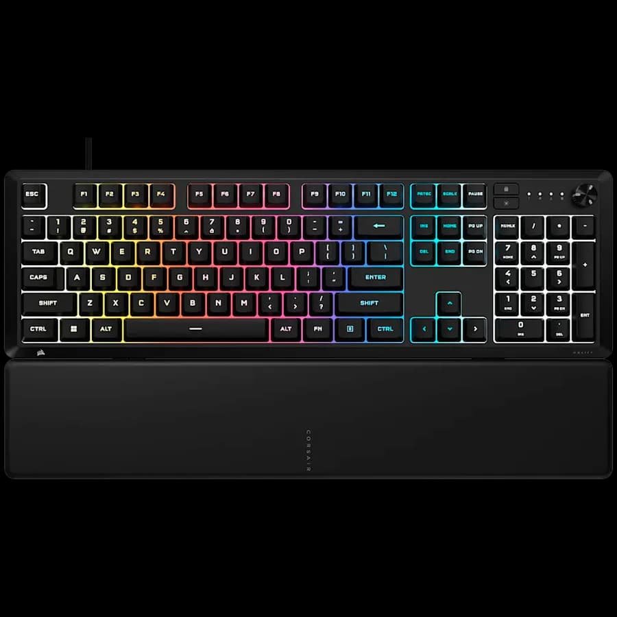 Corsair SKIFF 100 Wired RGB Membrane Gaming Keyboard, 10-Zoned RGB LED