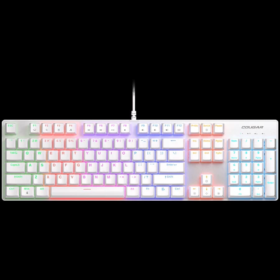 Cougar Klawiatura Gamingowa Ultimus EX, RGB, USB, Biała, zdjęcie 1 z 5