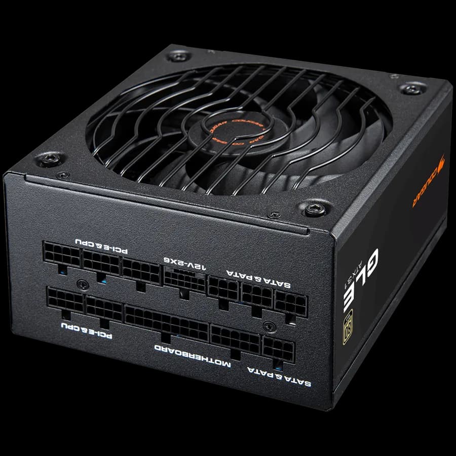Cougar Zasilacz GLE 1000, 80 Plus Gold, 1000W, Konstrukcja modułowa, zdjęcie 1 z 5