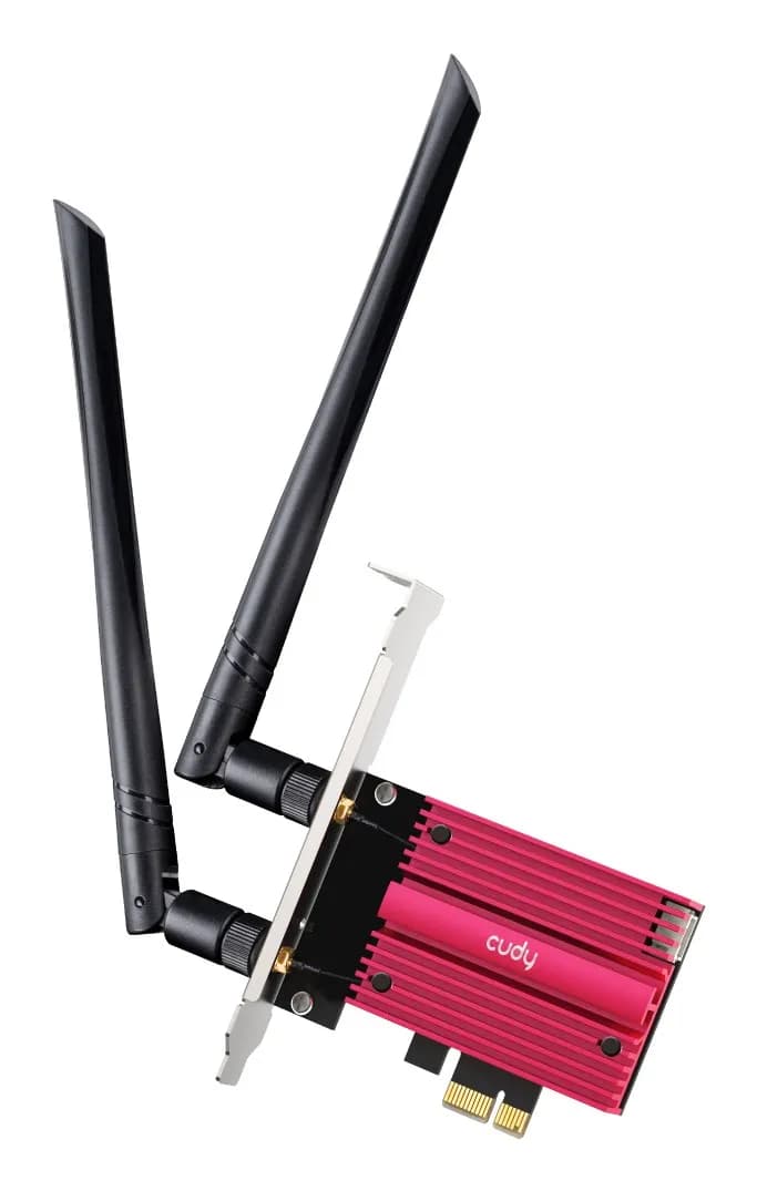 Cudy Karta sieciowa WE3000S AX5400 Wi-Fi 6 + BT 5.2 Intel AX210 Radiator PCIe, zdjęcie 1 z 5