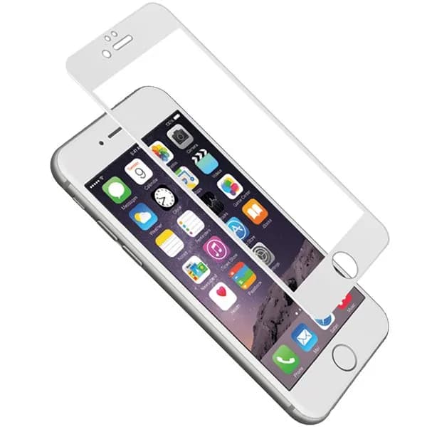 Cygnett 9H, Osłona ekranu z silikonową ramką, IPhone 6, Przezroczysta, biała