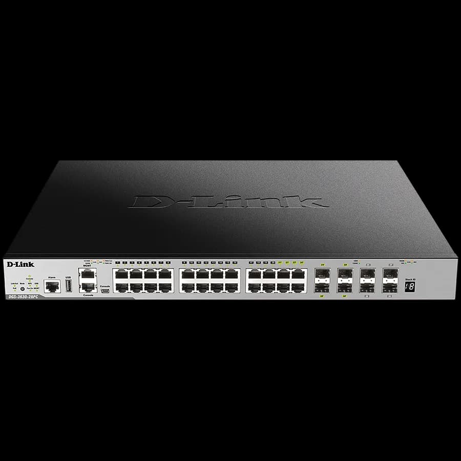 D-Link 20-port GE PoE 370W Layer 3 Stackable Managed Gigabit Switch