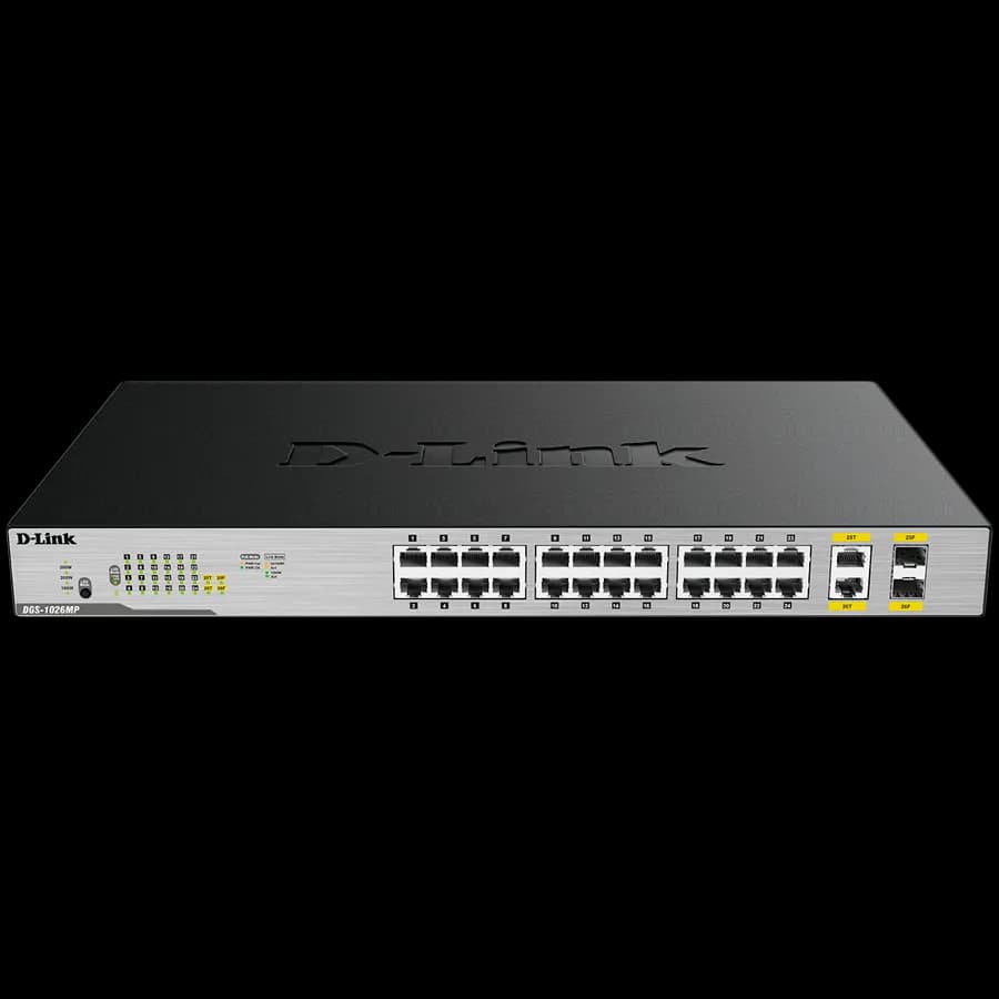 D-Link 24-Port Desktop Gigabit PoE Switch with 2 x 100/1000Mbps Combo Ports