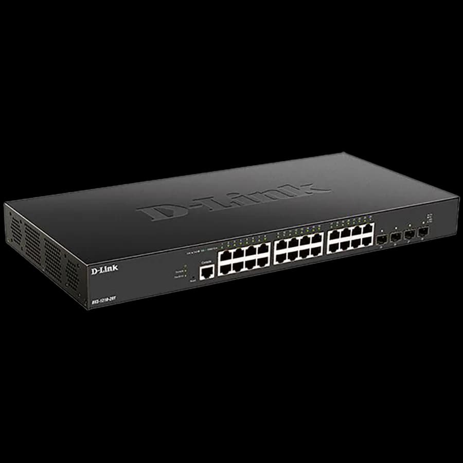 D-Link 24 x 10G Base-T ports + 4 x 10G/25G SFP28 ports Smart Managed Switch