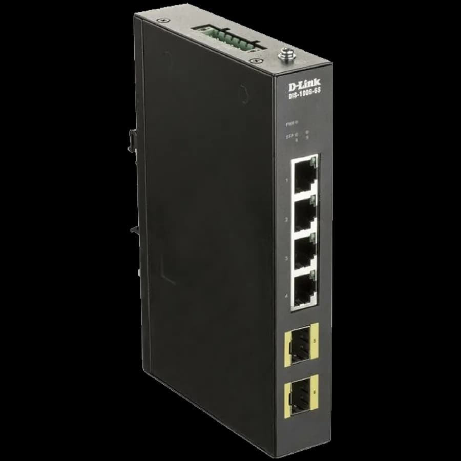 D-Link 4-port Gigabit Industrial Switch including 2 x 100/1000M SFP