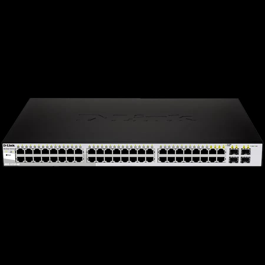 D-Link 48-port 10/100/1000 Gigabit Smart Switch including 4 Combo 1000BaseT/SFP