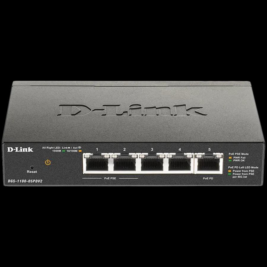 D-Link 5-Port Gigabit PoE Smart Managed Switch with 1 PD port