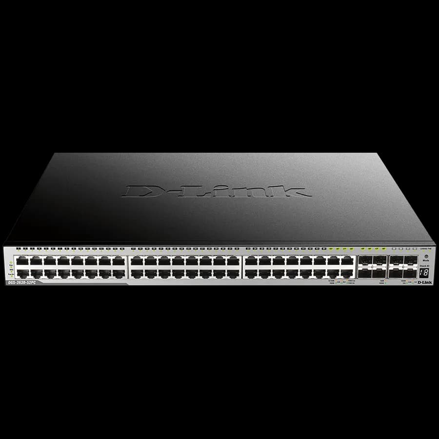 D-Link xStack 44-port GE and 4-port Combo 4-port Combo 1000BaseT/SFP plus 4 10GE SFP+