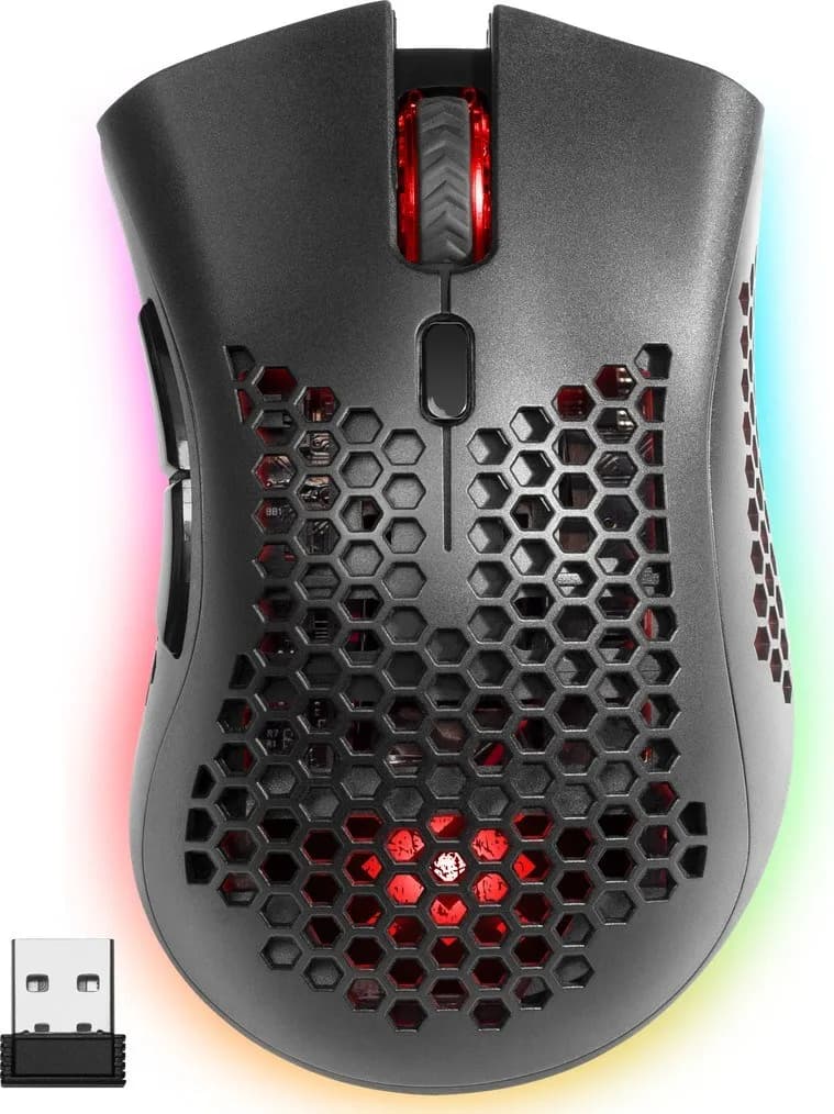 Defender MYSZ BEZPRZEWODOWA GM-709L WARLOCK RF RGB 2400DPI 8P, 5 TRYBÓW PODŚWIETLENIA, DZIUROWANA, zdjęcie 1 z 8