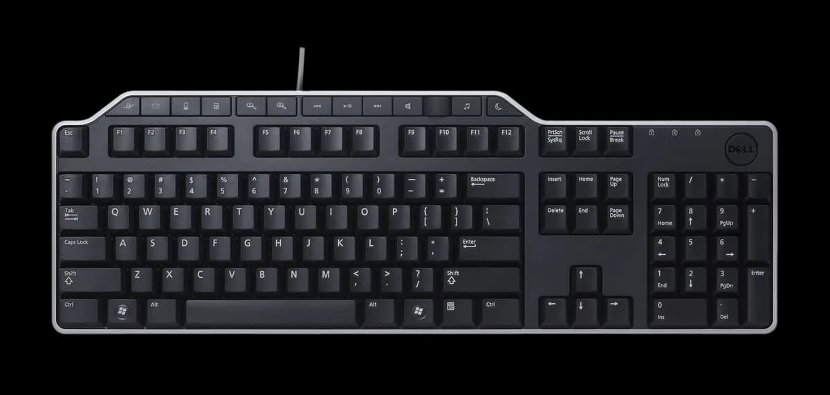 Dell Klawiatura KB-522 przewodowa biznesowa multimedialna USB czarna, zdjęcie 1 z 9