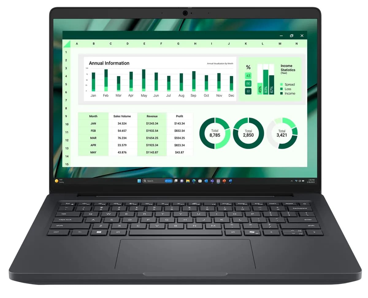 Dell Pro Max 14 MC14250 Ultra 7 265H 14.0"FHD+ IPS 300nits Matt 16GB LPDDR5x SSD512 RTX PRO, zdjęcie 1 z 9