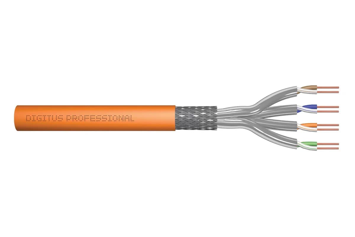 Digitus KABEL TELEINFORMATYCZNY KAT.7 POMARAŃCZOWY 100M, zdjęcie 1 z 5