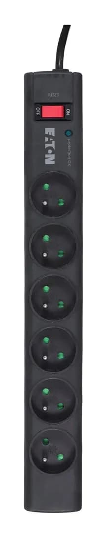 Eaton Listwa przeciwprzepięciowa PS6F (6 x UTE; 10 A; kolor czarny), zdjęcie 1 z 2