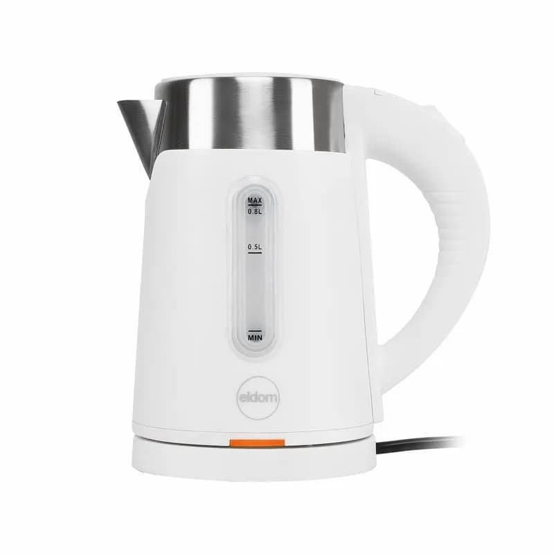 Eldom CZAJNIK BEZPRZEWODOWY 185B TRIPO BIAŁY 1000W 0,8 L, BPA FREE, IZOLOWANY, zdjęcie 1 z 11