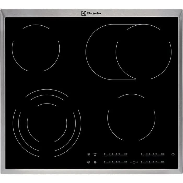 Electrolux Płyta ceramiczna EHF46547XK 45 cm | 3 pola | wskaźnik ciepła resztkowego | timer | czarny