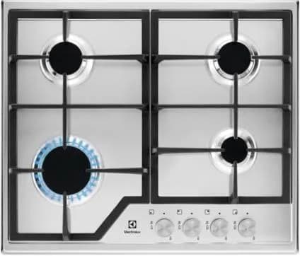 Electrolux Płyta gazowa EGS6426SX 60 cm | 4 palniki | ruszty żeliwne | zapłon elektryczny | inox, zdjęcie 1 z 3