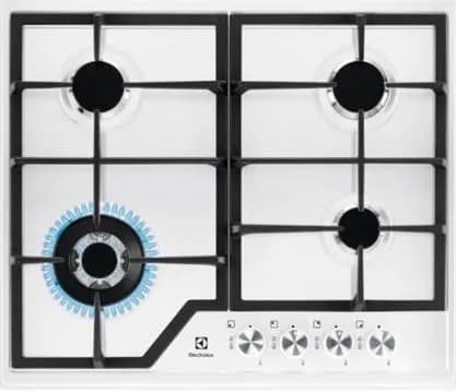 Electrolux Płyta gazowa EGS6436WW Retro 60 cm | 4 palniki | ruszty żeliwne | zapłon elektryczny |, zdjęcie 1 z 3