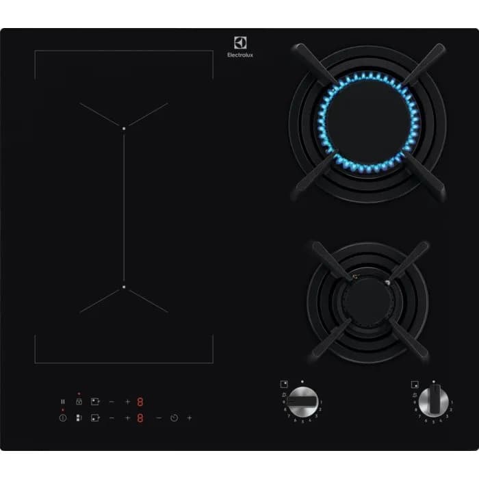 Electrolux Płyta indukcyjno-gazowa KDI641723K 60 cm | 2 pola indukcyjne + 2 palniki | PowerBoost |, zdjęcie 1 z 12