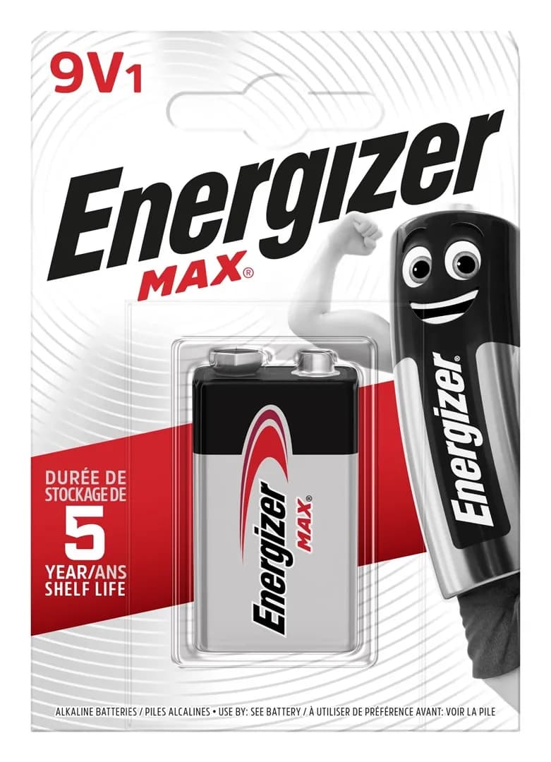Energizer BATERIA MAX 9V 6LR61. 1 szt. Opakowanie ECO