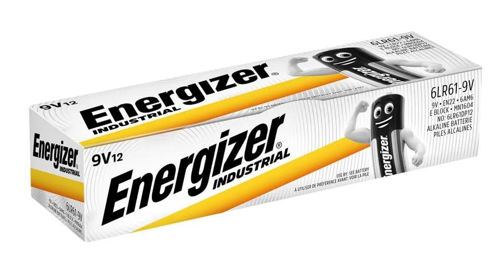 Energizer BATERIE ALKALINE INDUSTRIAL PRO 6LR61 9V 12szt., zdjęcie 1 z 2