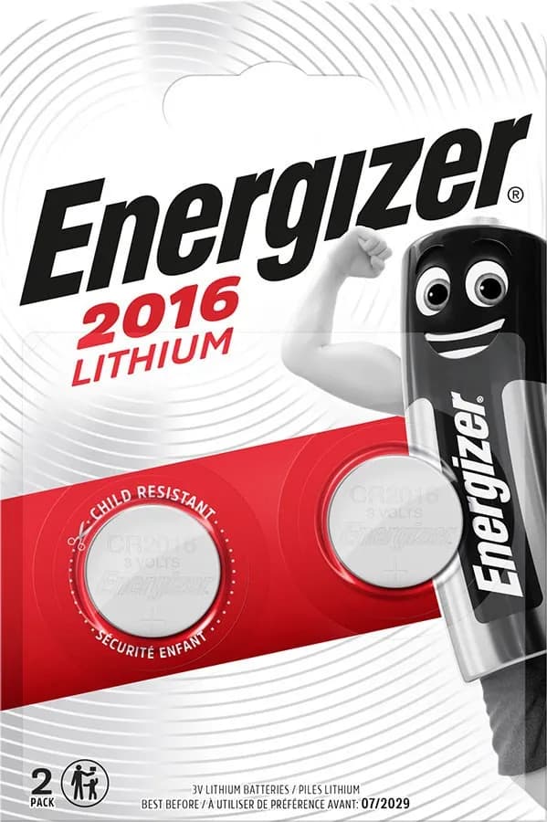 Energizer BATERIE SPECJALISTYCZNA LITHIUM CR2016 2 SZTUKI 3V