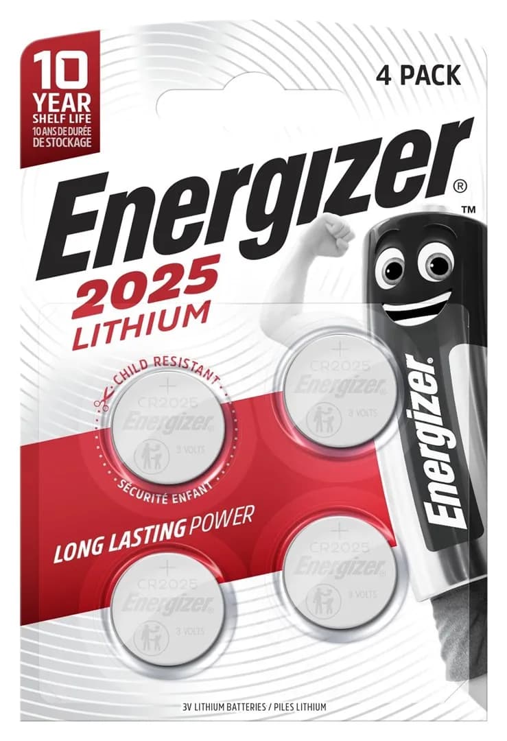 Energizer BATERIE SPECJALISTYCZNE CR2025 4 SZTUKI