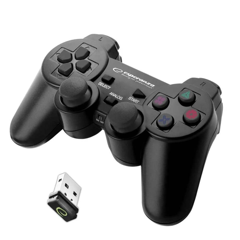 Esperanza Gamepad bezprzewodowy EGG108K (PC, PS3; kolor czarny), zdjęcie 1 z 6