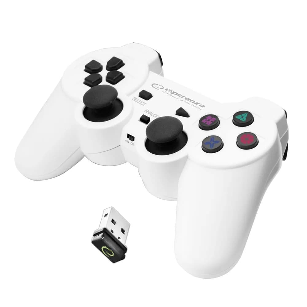Esperanza Gamepad bezprzewodowy GLADIATOR EGG108W (PC, PS3; kolor biały), zdjęcie 1 z 6