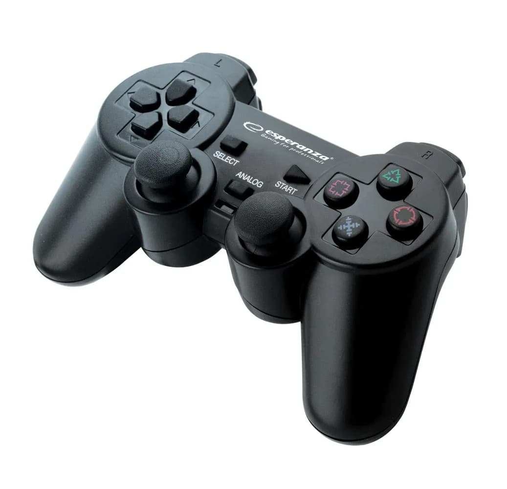 Esperanza Gamepad EG106 (PC, PS2, PS3; kolor czarny), zdjęcie 1 z 7