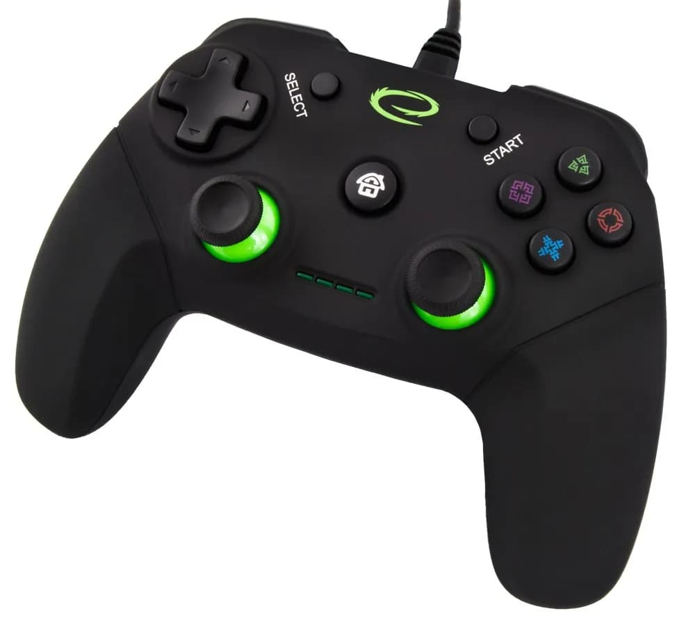 Esperanza Gamepad Vanquisher EGG110K (PC, PS3; kolor czarny, kolor zielony), zdjęcie 1 z 12