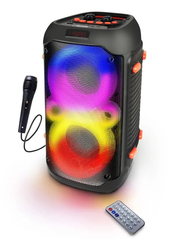Esperanza GŁOŚNIK BT FM LED RGB KARAOKE SINGER EP156, zdjęcie 1 z 12