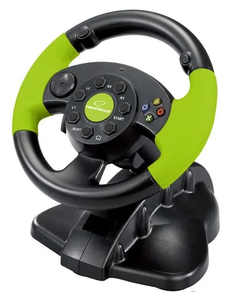 Esperanza Kierownica EG104 (PC, Xbox 360; kolor czarno-zielony), zdjęcie 1 z 10