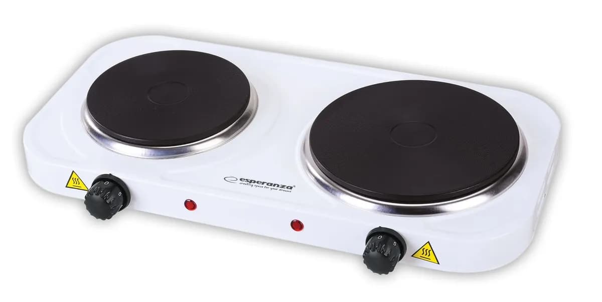 Esperanza KUCHENKA ELEKTRYCZNA YELLOWSTONE 1500W + 1000W EKH014W, zdjęcie 1 z 12