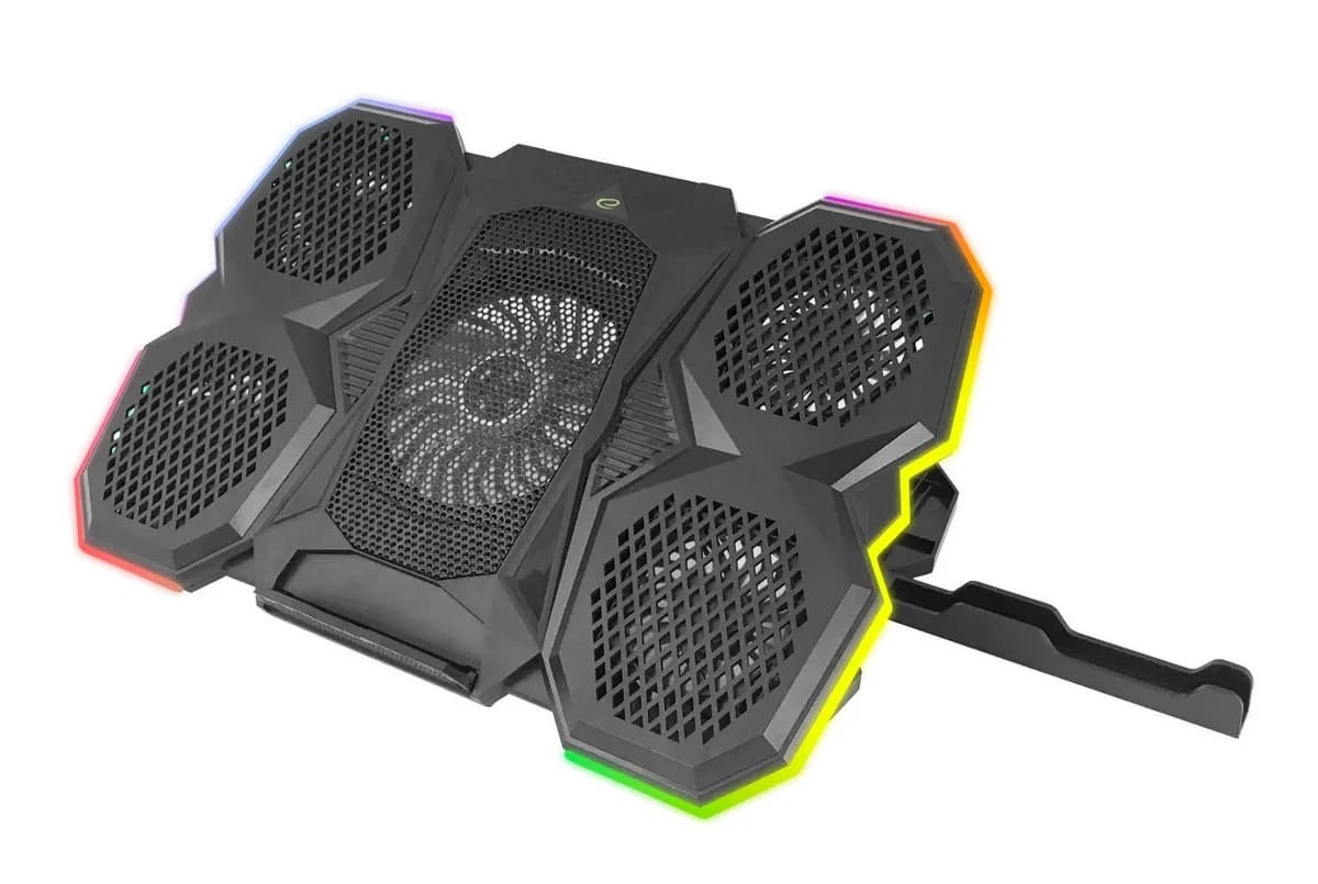 Esperanza PODSTAWKA CHŁODZĄCA GAMING Z PODSTAWKĄ NA TELEFON LED RGB BREVA EGC107, zdjęcie 1 z 11
