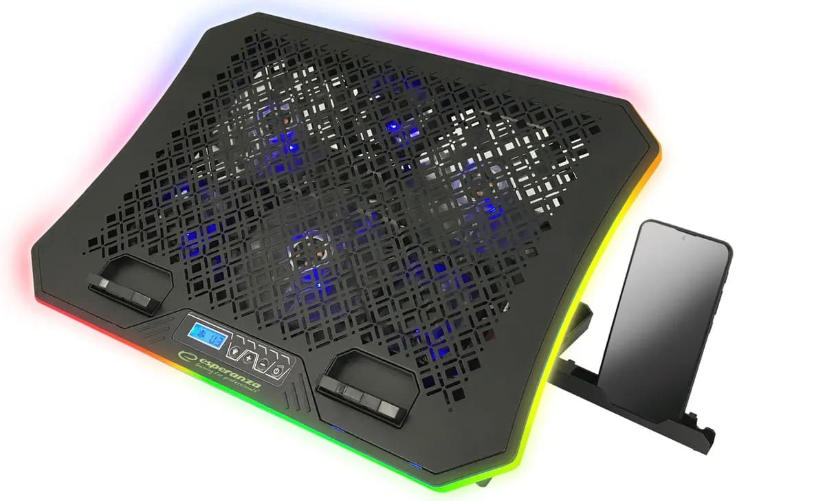 Esperanza PODSTAWKA CHŁODZĄCA GAMING Z PODSTAWKĄ NA TELEFON RGB GALERNE EGC109, zdjęcie 1 z 10