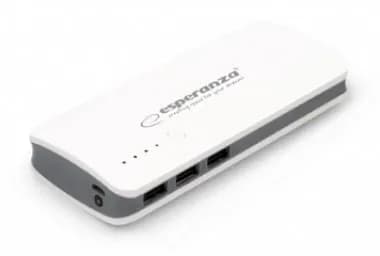Esperanza PowerBank Radium EMP106WE (8000mAh; microUSB, USB 2.0; kolor biały), zdjęcie 1 z 9