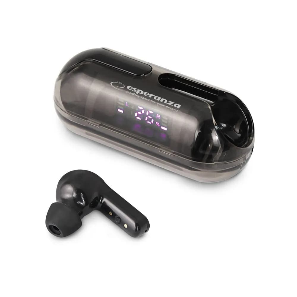 Esperanza SŁUCHAWKI DOUSZNE BLUETOOTH TWS DAPHNIS EH239K, zdjęcie 1 z 5